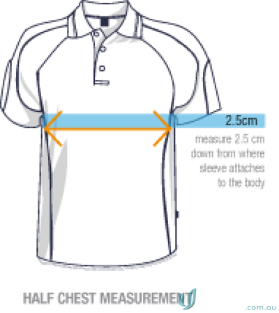 Clothing measurement diagram for Mens Buller Jacket, ideal workwear and uniforms