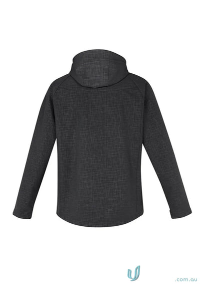 Dark gray textured long-sleeved men’s geo jacket j135m from Biz Collection Men’s