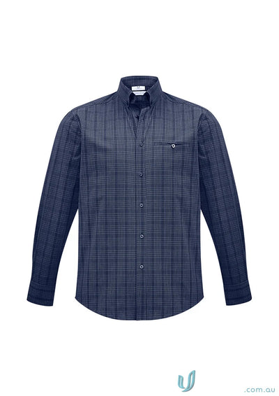 Blue plaid Harper LS Shirt from Biz Collection Mens long sleeve shirt lineup