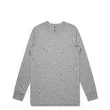 Grey long-sleeved t-shirt with white floral pattern and distressed details.