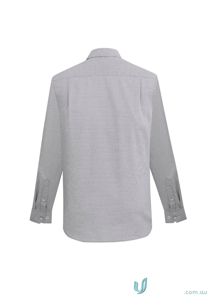 Gray long-sleeved Jagger LS Shirt in easy-care fabric from Biz Collection
