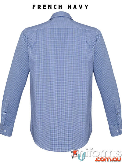 Men’s Newport LS Shirt with yarn-dyed gingham check in cotton-rich fabric
