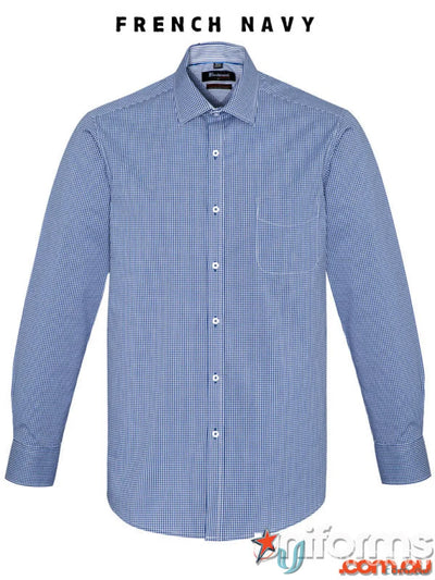 Men’s Newport LS Shirt with yarn-dyed gingham check in cotton-rich fabric