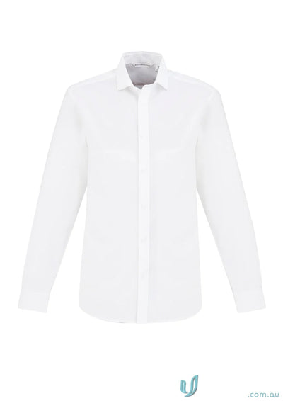 Mens Regent Cotton LS Shirt from Biz Collection Mens in white, style s912ml