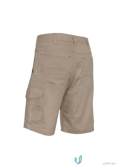 Mens Rugged Khaki Cargo Shorts from Syzmik with Cooling Vented ZS505 Design