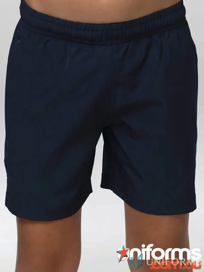 Navy blue athletic training shorts for men, perfect for workout and active wear