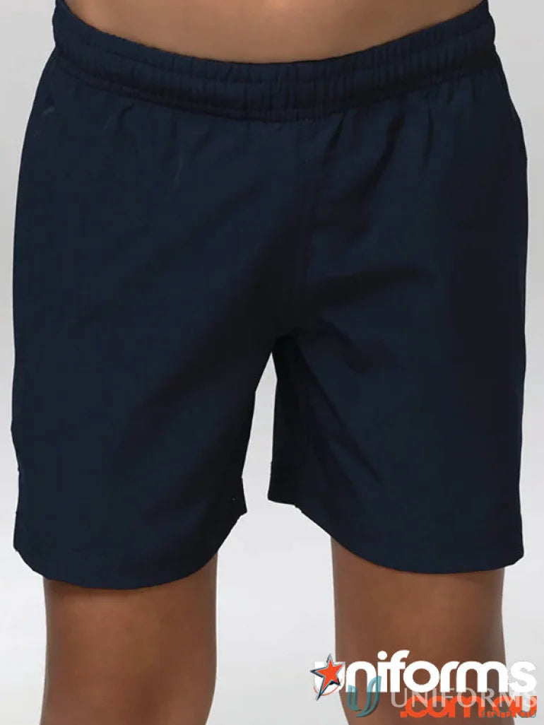 Navy blue athletic training shorts for men, perfect for workout and active wear