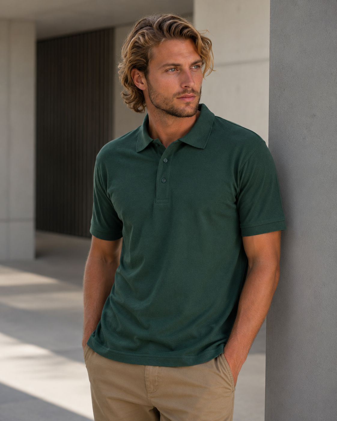 Cotton Stretch Pique Polo
