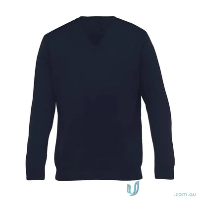Gear For Life EGMDP Merino Detailed Vee Sweater in Dark Blue Australian Merino Wool