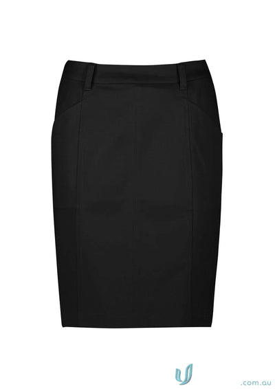 Black stretch chino skirt women’s mid waist RGS264L from Mid Waist Traveller collection