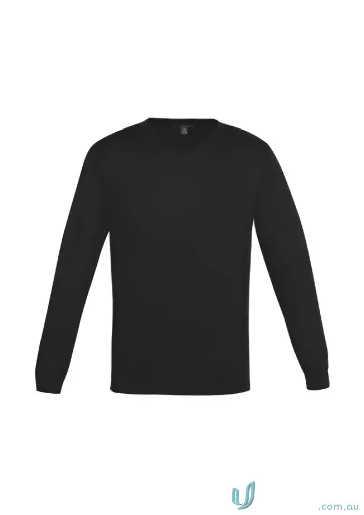 Black long-sleeved Milano Knit Jumper from Biz Collection Milano made with soft merino wool