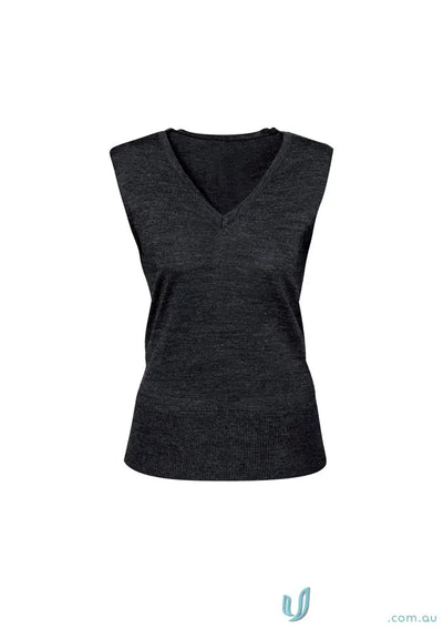 Milano Women’s Vest LV619L deals timeless style sleeveless dark gray V-neck top