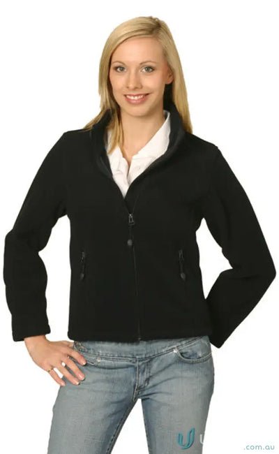 Womans black fleece jacket from Mildura Central Ladies Polar Jacket perfect for workwear