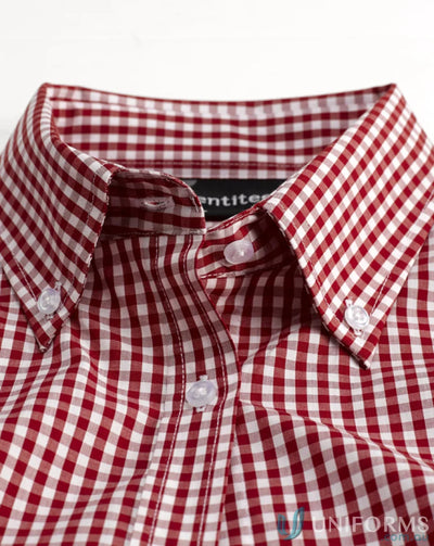 Red and white checkered long sleeve gingham check shirt from Miller Gingham Check LS Shirt