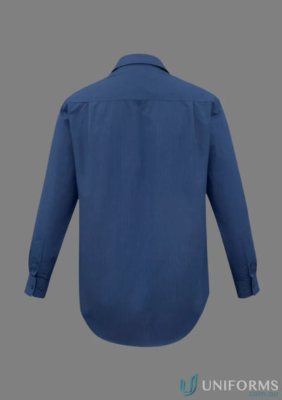 Blue mens micro check long sleeve shirt from Mirco Check LS Shirt collection