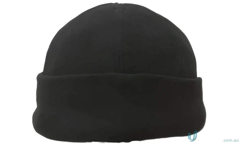 Black fleece beanie from Mirco Fleece Beanie collection, cozy fleece beanie for winter