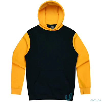Black and yellow Monash Hoodie in 7XL, perfect for uniforms and workwear