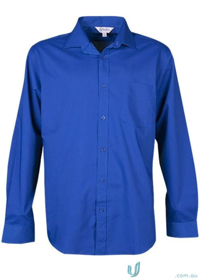 Blue long-sleeved Mosman shirt 1903L perfect for smart casual style