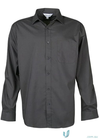 Gray long-sleeved shirt from Mosman, style 1903L, perfect for any occasion