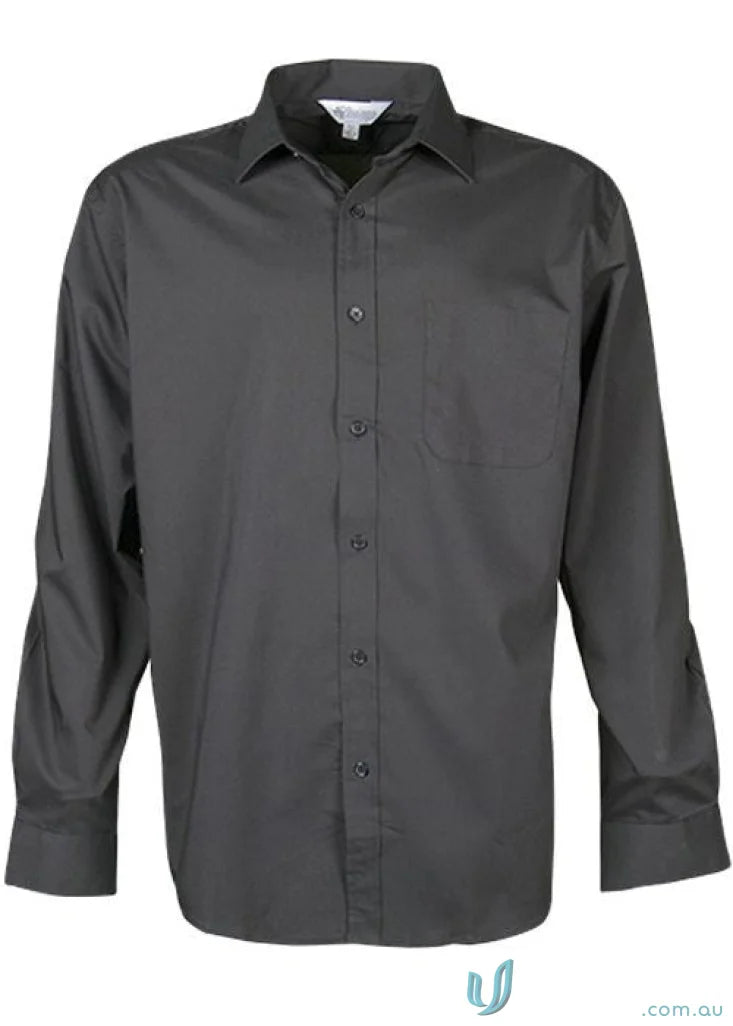 Gray long-sleeved shirt from Mosman, style 1903L, perfect for any occasion