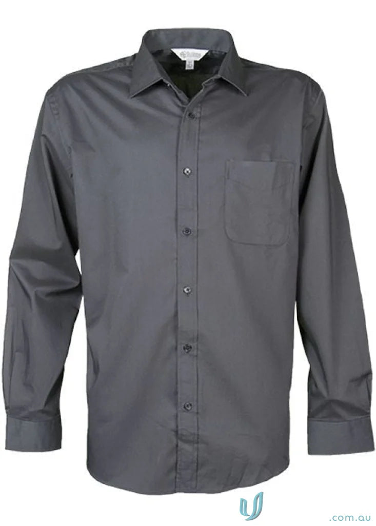 Gray long-sleeved Mosman shirt 1903L perfect for a stylish look