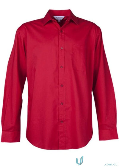 Red long-sleeved Mosman shirt 1903l perfect for stylish casual looks