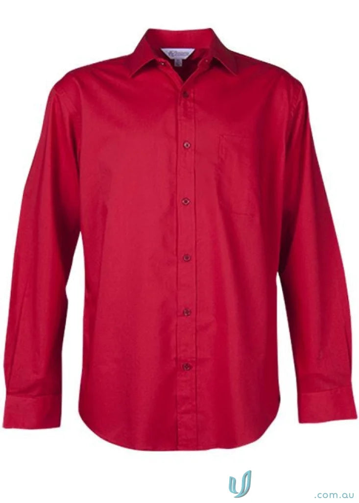 Red long-sleeved Mosman shirt 1903l perfect for stylish casual looks