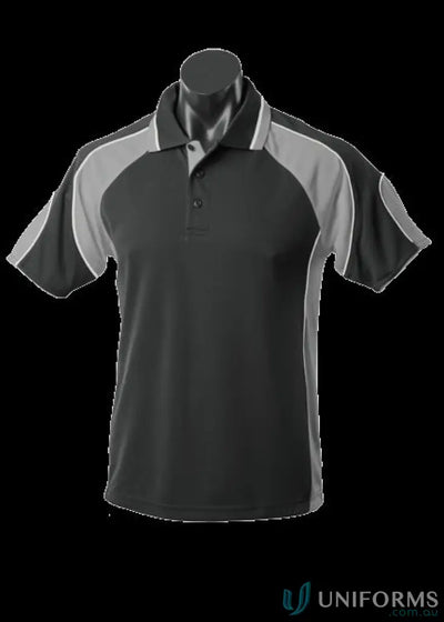 Black and gray Murray Polo shirt, perfect for uniforms or workwear style