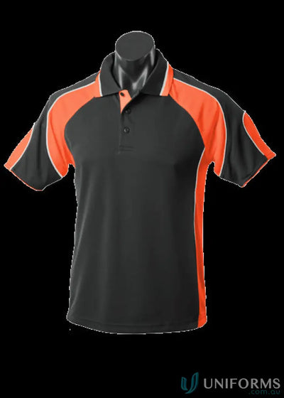 Black and orange Murray Polo shirt ideal for uniforms and workwear look