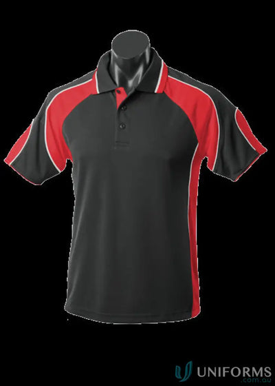 Black and red Murray Polo shirt perfect for uniforms or workwear attire