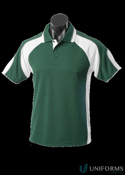 Green and white Murray Polo shirt ideal for uniforms and workwear attire