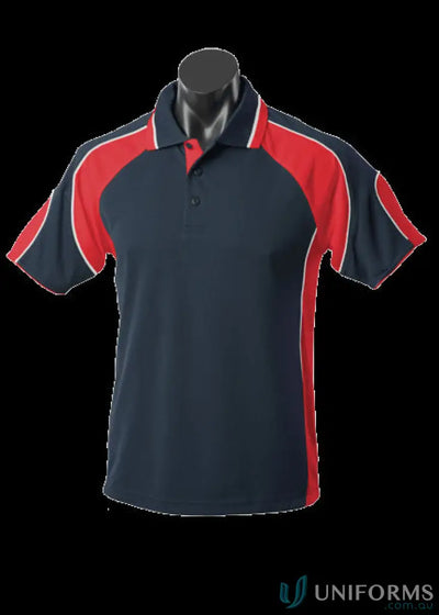 Navy and red Murray Polo shirt ideal for work uniforms and casual uniforms