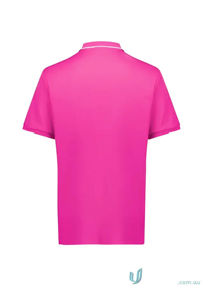 NBCF Pink Polo showcasing bizcare men’s pink short sleeve polo shirt for men