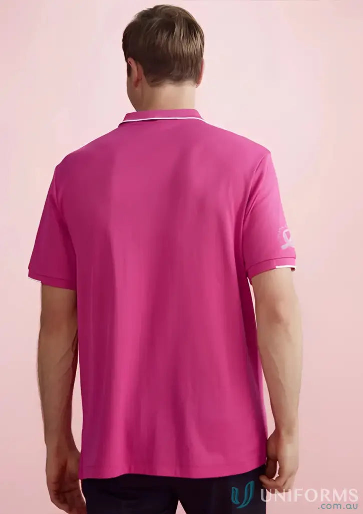 NBCF Pink Polo - Bizcare Men’s Pink Short Sleeve Polo Shirt for Men