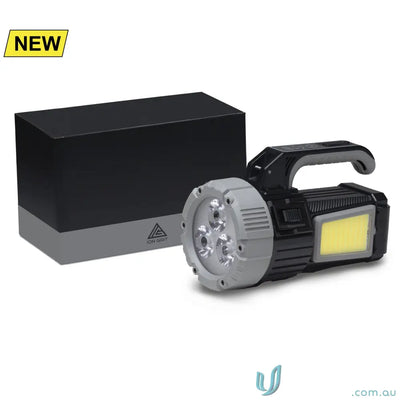 branding torch IGOBT OptiBeam Highâ€‘Intensity COB Search Light Torch â€“ Durable Black/Steel Grey