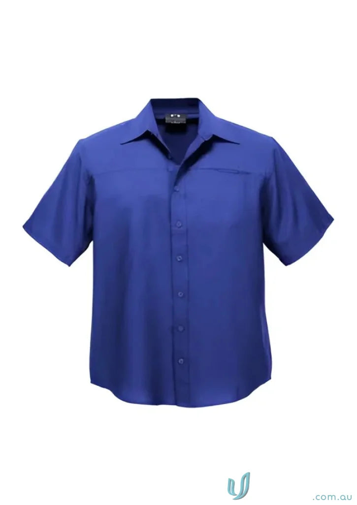 Blue short-sleeve Oasis Shirt for men, perfect mens Oasis short sleeve style