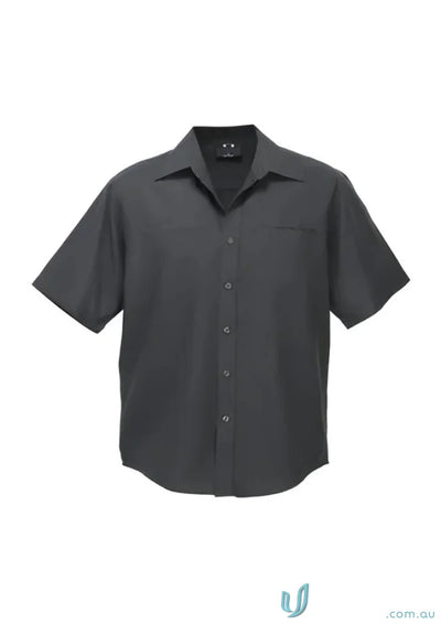 Gray short-sleeved Oasis Shirt for men, perfect mens Oasis short sleeve option