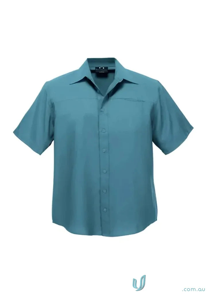Teal mens Oasis short sleeve shirt displayed in Mens Plain SS Oasis Shirt
