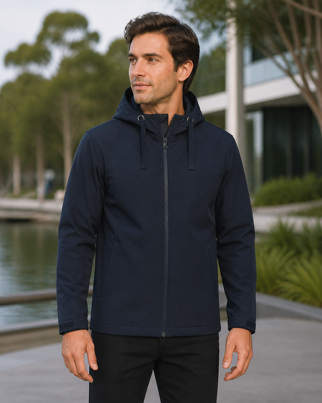 Podium Three Layer Hooded Softshell Jacket