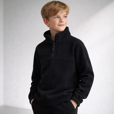 PolarTech kids half zip 290gsm polar fleece low-pill pullover back