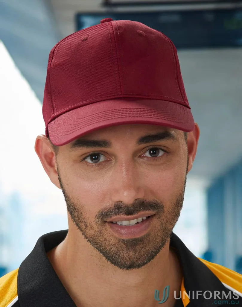 Maroon Spirit Polycotton Twill Cap made of ch13 polycotton fabric for a cool look
