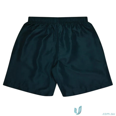 Dark athletic shorts made of polyester pongee for uniforms and workwear needs