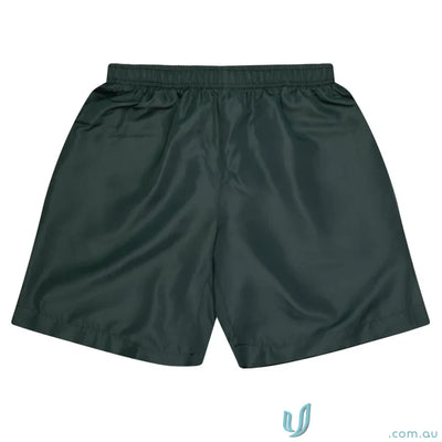 Dark green polyester pongee shorts for uniforms or workwear, Pongee-shorts product image