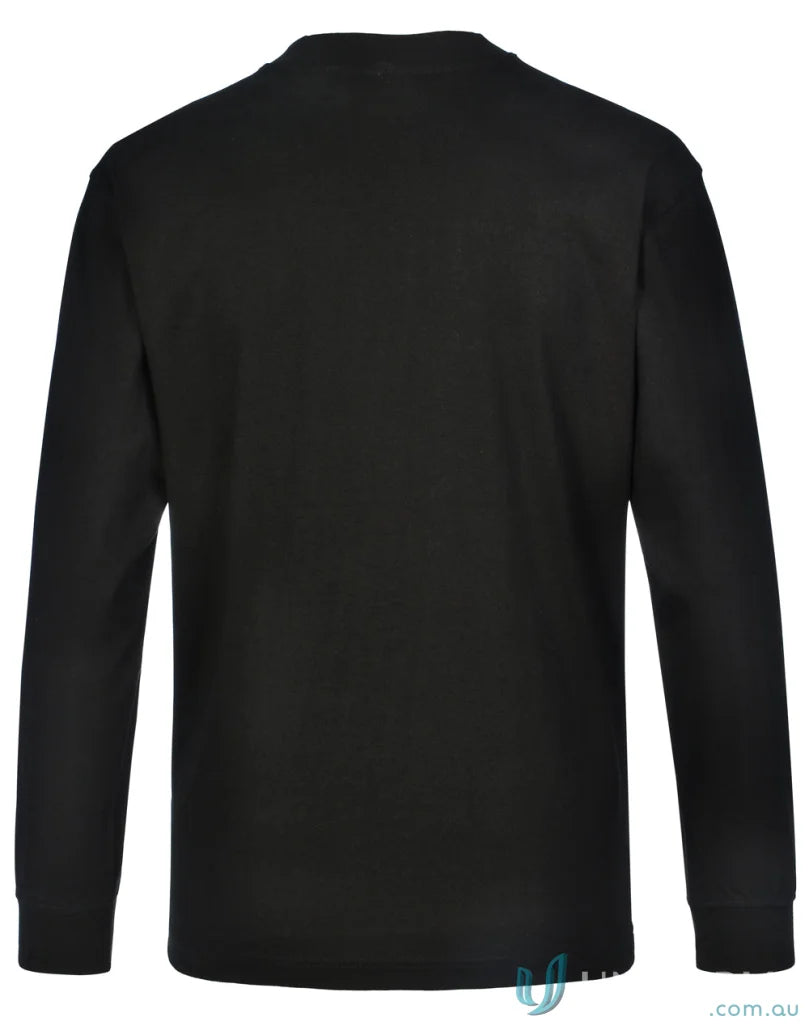 Black long-sleeved Premium Carey LS Tee from TS02 London Long with winning spirit crew