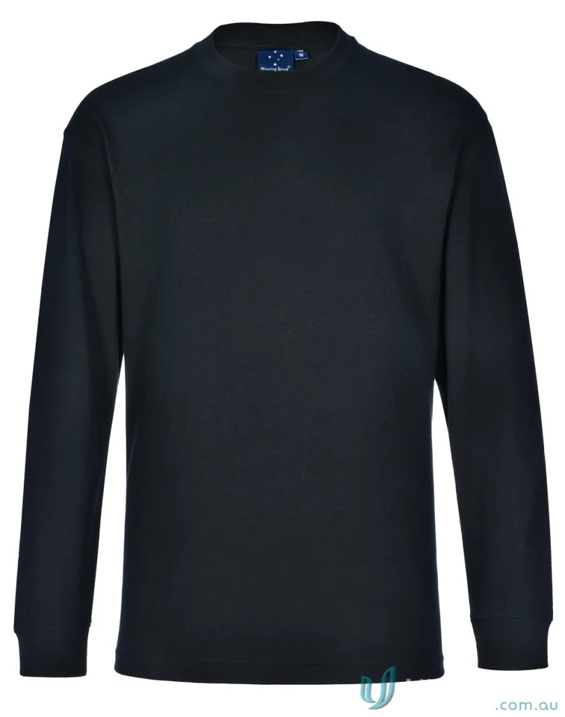 Navy long-sleeved TS02 London Long tee from Winning Spirit Crew, perfect for casual style
