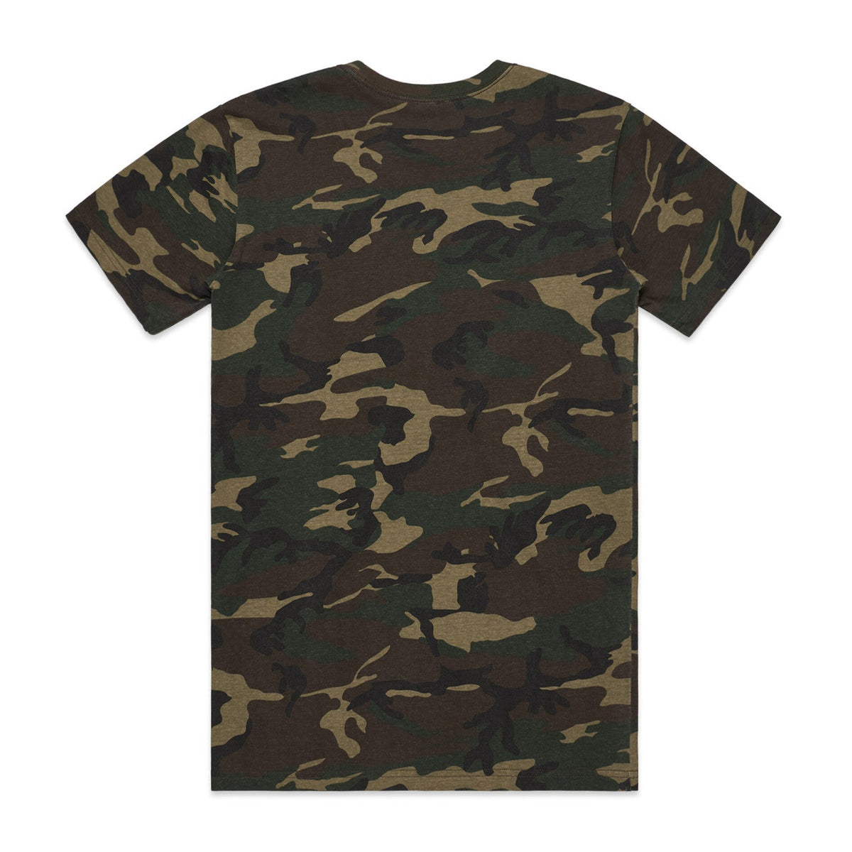 Camouflage t-shirt with short sleeves and a crew neck, made of cotton.