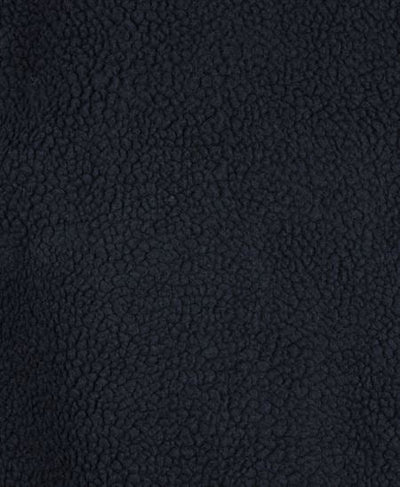 Dark navy faux fur premium full-zip hoodie textured fabric