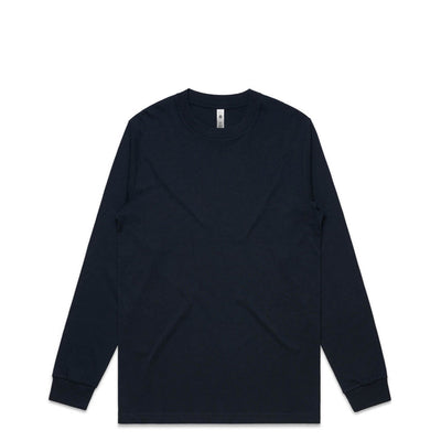 Black long-sleeved t-shirt with crew neck and ribbed cuffs, made of cotton.