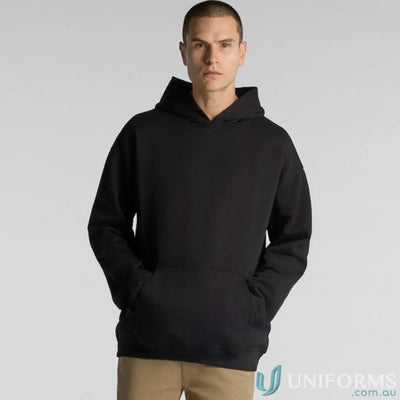 Black hooded sweatshirt made from premium heavyweight French Terry for cozy style