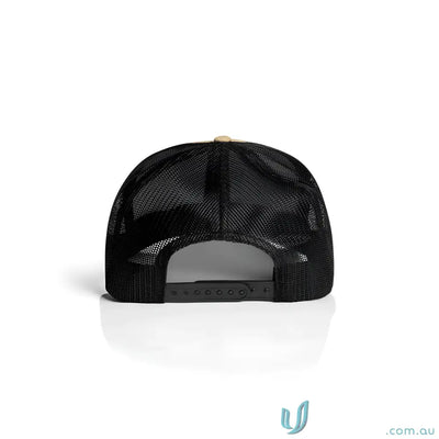 Premium Mesh Contrast Trucker Cap with recycled polyester mesh and curved peak